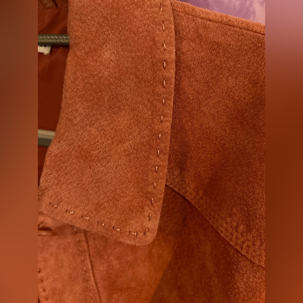 Dusty Rose Pendleton Suede Button Jacket Medium (… - image 7